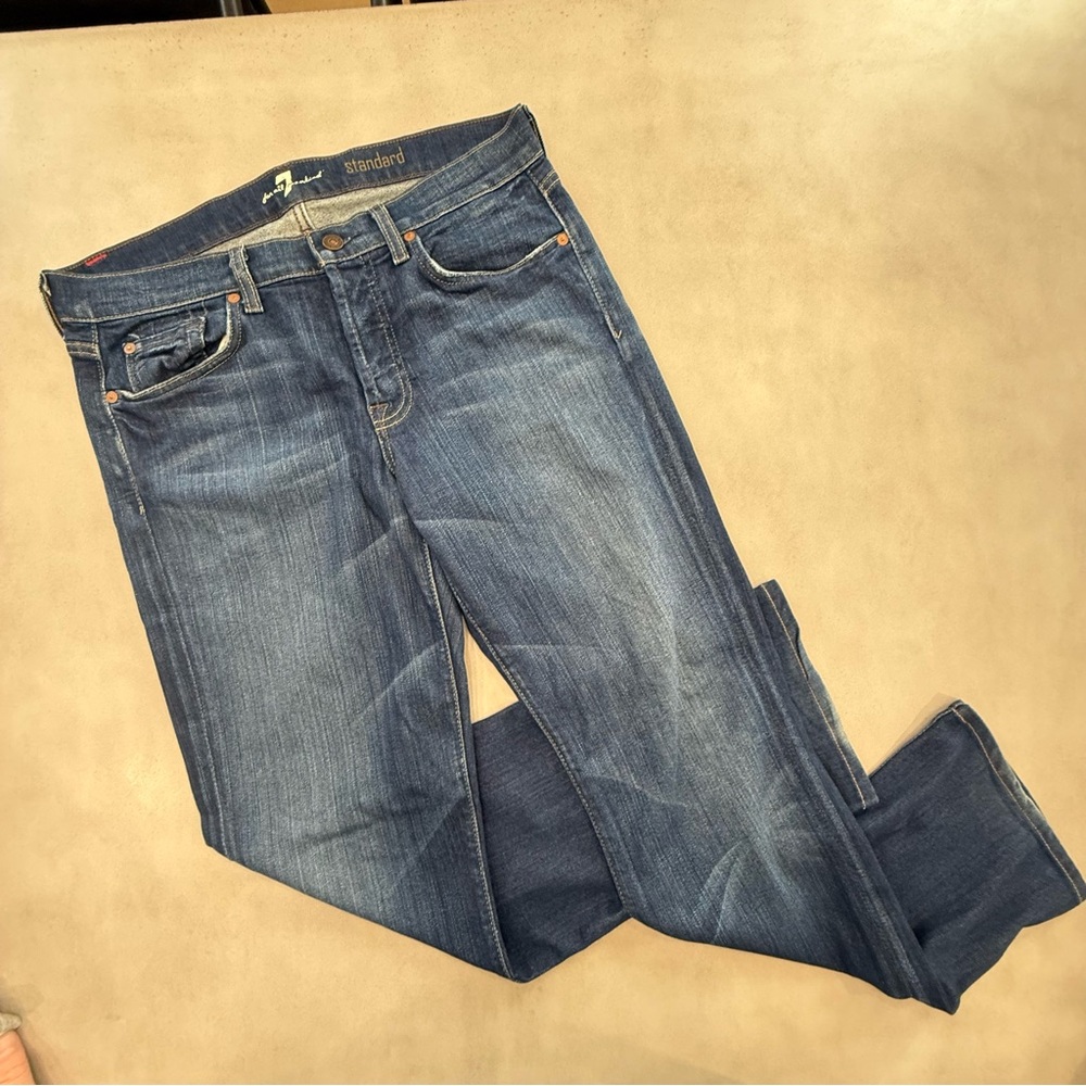7 For All Mankind Dark Blue Denim Jeans